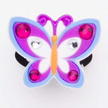Brilliant Pink/Blue Crystal Butterfly Charm
